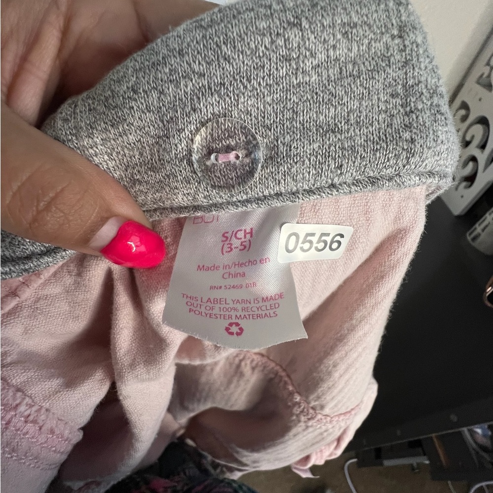 No boundaries sz a 3-5 pink courduroy hoodie jacket 0556 detachable hood - Picture 4 of 5